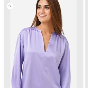 Vince‎ Women's Long Sleeve Satin Blouse